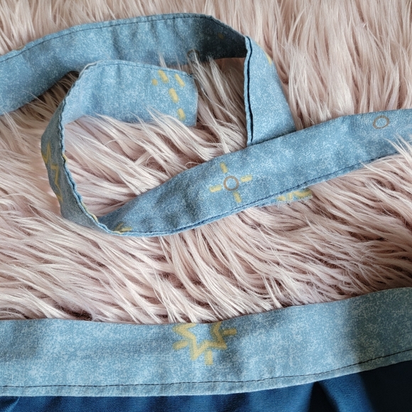 Vintage Apron Handmade 90s Vintage Dark Blue - Picture 4 of 7